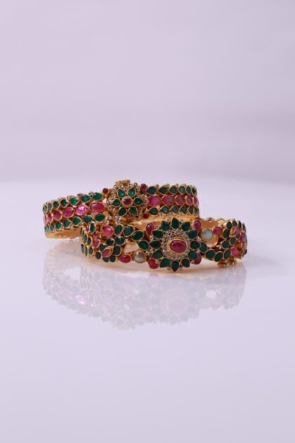 Emerald Ruby Antique Bangle