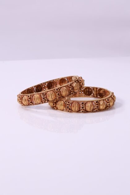 Chettinad Lotus Gold Bangle